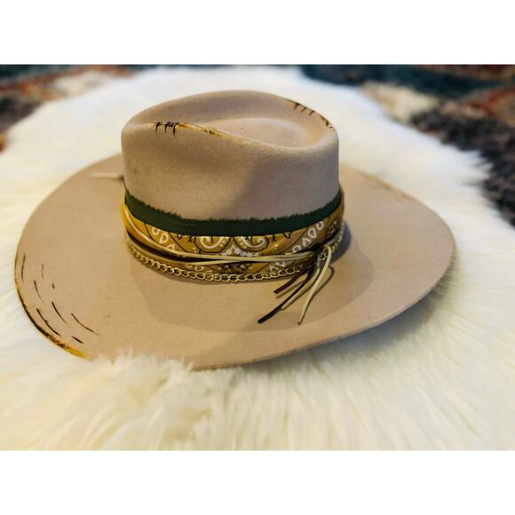 Travis Austin Hat. One of A Kind Custom Made Signed Western Cowgirl Hat - Picture 7 of 16